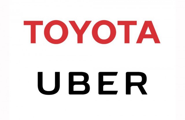 Toyota and Uber logos