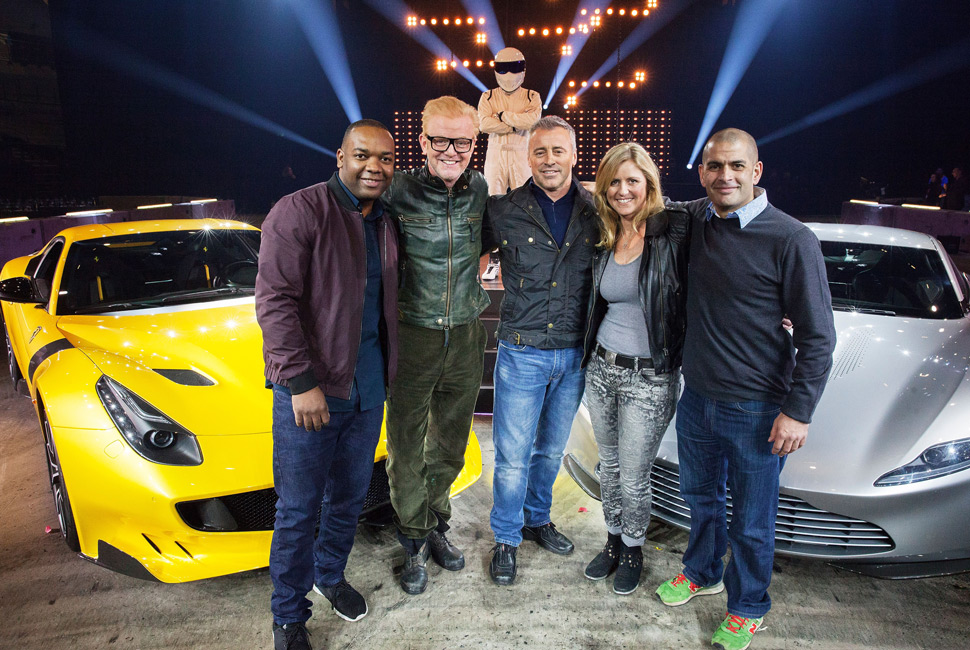 The remainder of the new TG cast — Rory Reid (left), Sabine Schmitz and Chris Harris (2nd from right and right) — were bright spots in an otherwise dim outing.