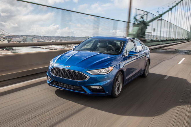 2017-Ford-Fusion-Sport-front-three-quarter-in-motion