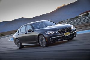 2017-BMW-M760i-xDrive-front-three-quarter-in-motion